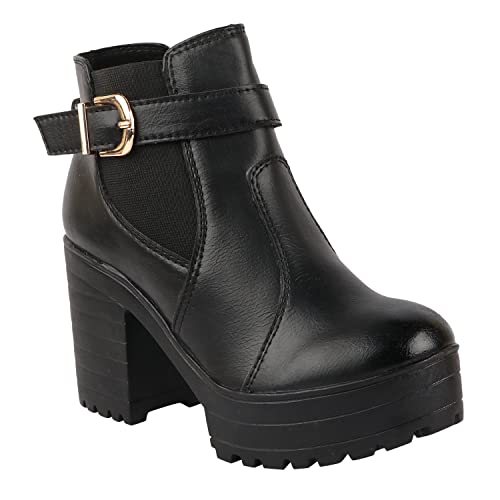 Shoetopia Damen- und Mädchenschuhe, Schwarz, Schwarz, 7 UK von Shoetopia