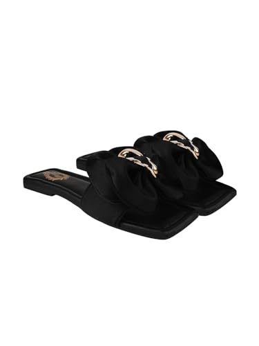 Shoetopia Flache Sandalen für Damen, Schwarz , 40 EU von Shoetopia