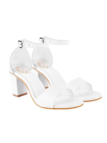 Shoetopia Mädchen-Absatz-1313 Sandalen mit Absatz, Weiss/opulenter Garten, 19 EU von Shoetopia