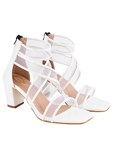 Shoetopia Mädchen-Heel-dsp Sandalen mit Absatz, Weiss/opulenter Garten, 19 EU von Shoetopia