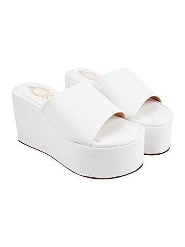 Shoetopia Mädchen Sandalen mit Absatz, Weiss/opulenter Garten, 22 EU von Shoetopia