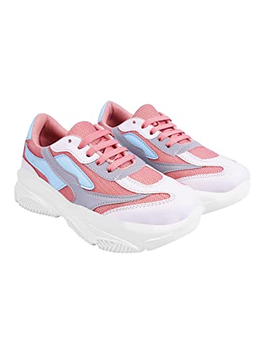 Shoetopia Mädchen Schnürschuhe Freizeitschuhe, Pfirsich, 24 EU von Shoetopia