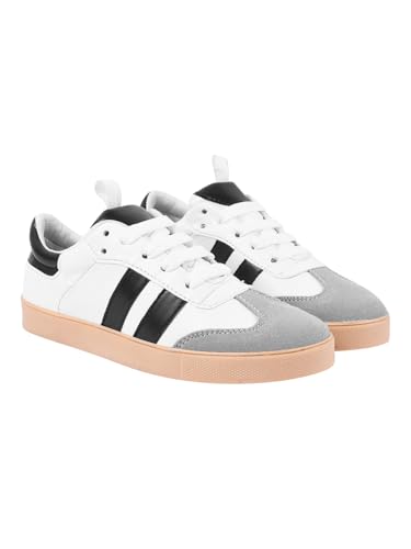 Shoetopia Mädchen Schnürschuhe Freizeitschuhe, Weiß, 5 UK von Shoetopia
