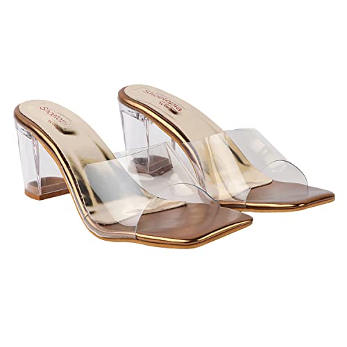 Shoetopia Mädchen-Spielzeug-Sandalen mit Absatz, Kupfer, 22 EU von Shoetopia