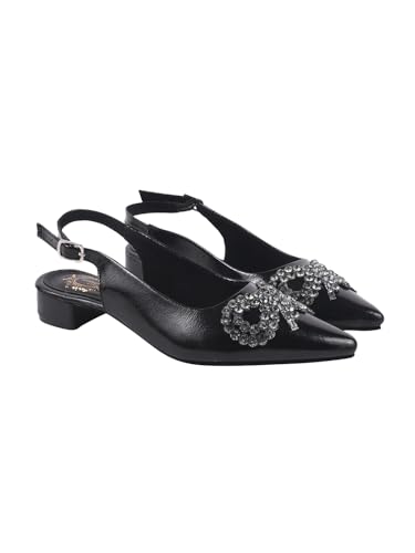 Shoetopia Pumps mit Schnalle für Damen, Schwarz, 4 UK von Shoetopia