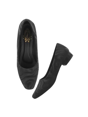 Shoetopia Pumps zum Hineinschlüpfen für Damen, Schwarz, 3 UK von Shoetopia