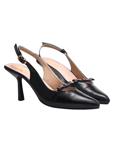 Shoetopia Pumps zum Hineinschlüpfen für Damen, Schwarz, 4 UK von Shoetopia