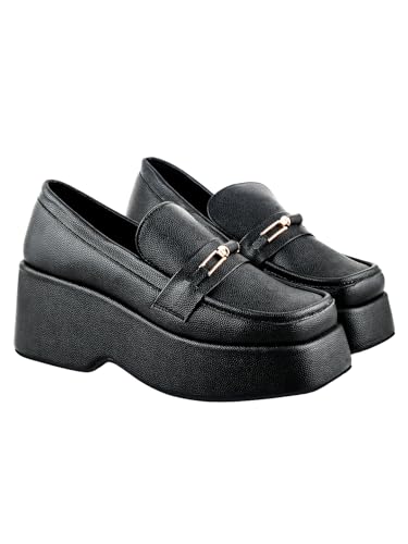 Shoetopia Pumps zum Hineinschlüpfen für Damen, Schwarz, 6 UK von Shoetopia