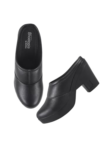 Shoetopia Pumps zum Hineinschlüpfen für Damen, Schwarz, 7 UK von Shoetopia