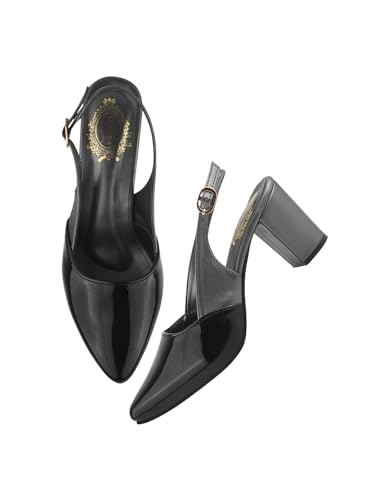 Shoetopia Pumps zum Hineinschlüpfen für Damen, Schwarz, 8 UK von Shoetopia