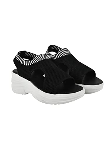 Shoetopia Sandalen für Damen und Mädchen, Schwarz, 3 UK von Shoetopia