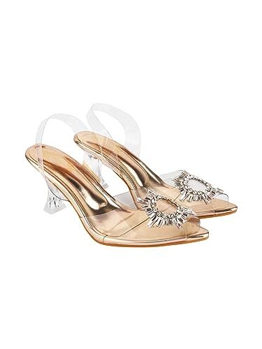 Shoetopia Sandalen mit Absatz für Mädchen, Goldfarben, 22 EU von Shoetopia