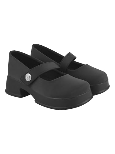 Shoetopia Stylische Marry-Janes für Damen und Mädchen, Schwarz, 5 UK von Shoetopia