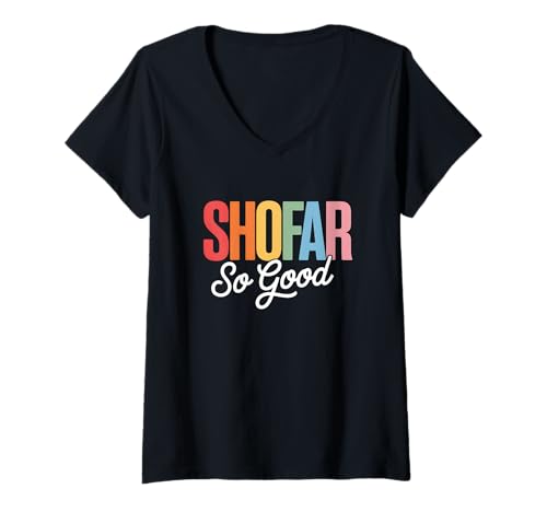Damen Shofar So Good Rosh Hashanah Jewish New Year Yom Kippur Elul T-Shirt mit V-Ausschnitt Damen Shofar So Good Rosh Hashanah Jewish New Year Yom Kippur Elul T-Shirt mit V-Ausschnitt von Shofar So Good Rosh Hashanah Jewish New Year