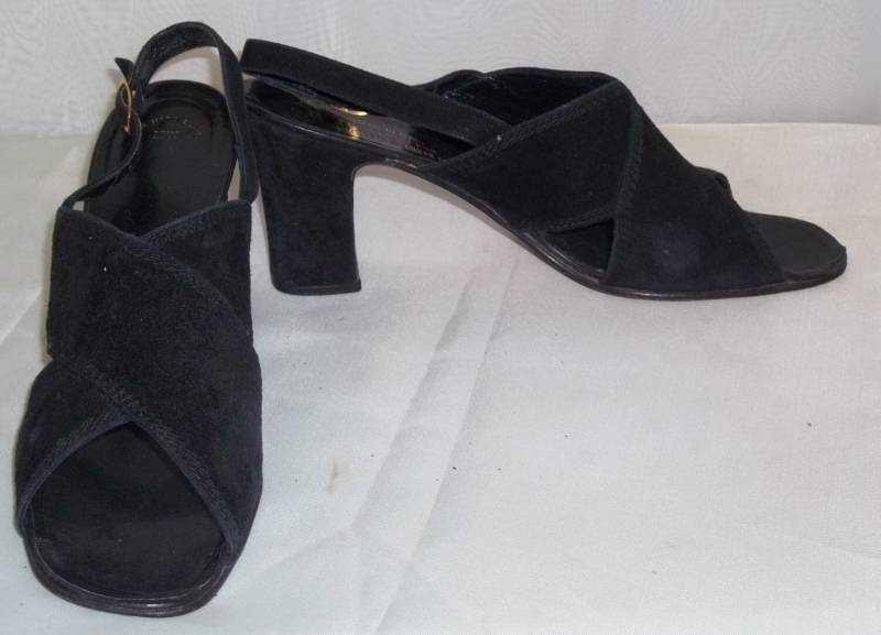 Vintage 1960Er Amalfi Italian Italy Zeus Leder Peep Open Toe Heels Pumps 7 Schuhe von ShonnasVintage