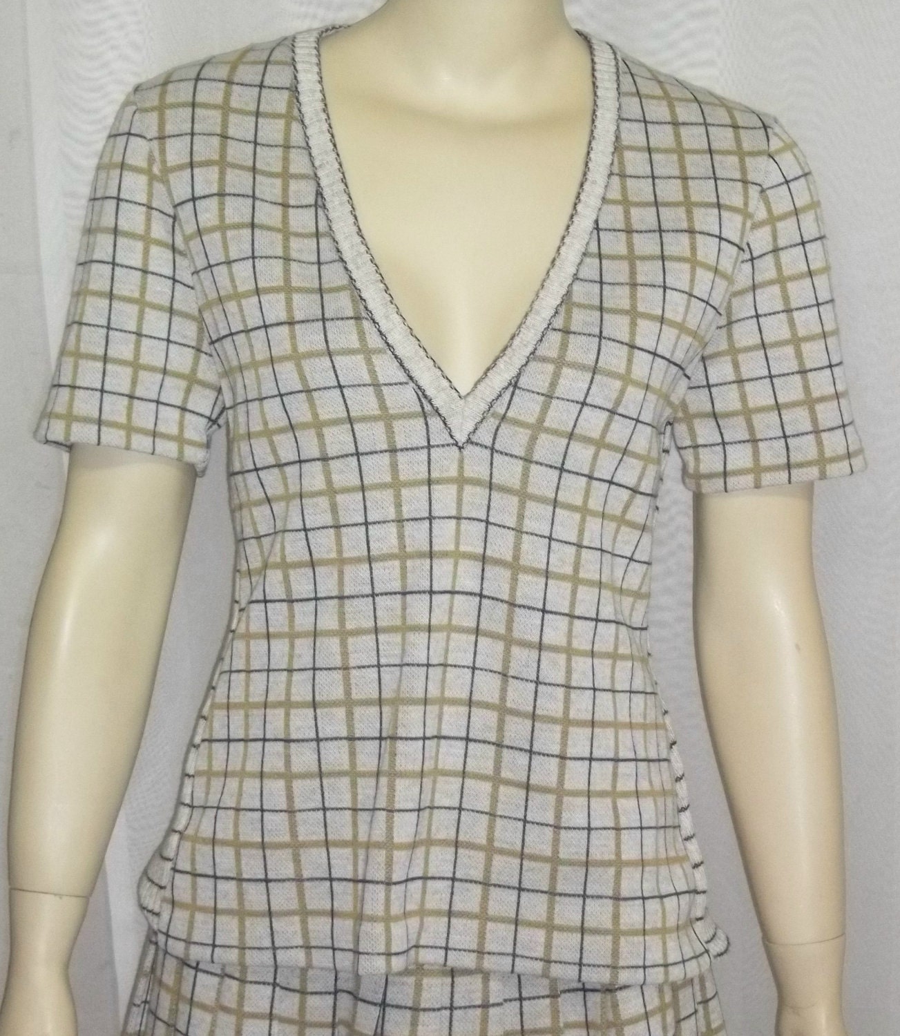 Vintage Ami Jr. 1960Er Strickrock Bluse Kurz Shirt 2 Stück Set Outfit 11 von ShonnasVintage