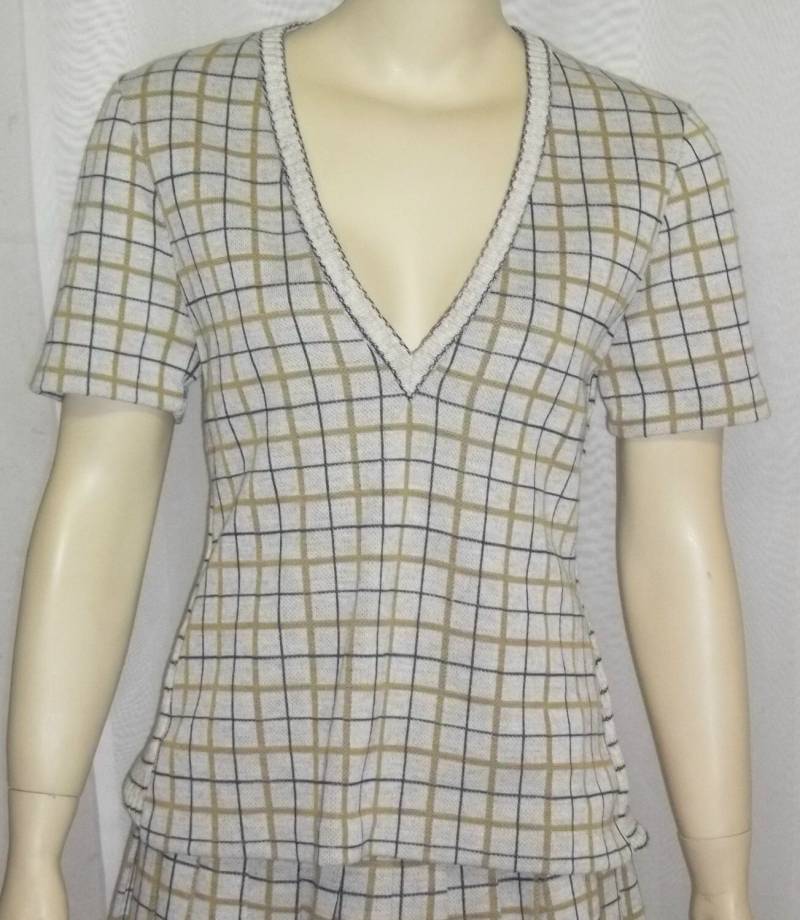 Vintage Ami Jr. 1960Er Strickrock Bluse Kurz Shirt 2 Stück Set Outfit 11 von ShonnasVintage