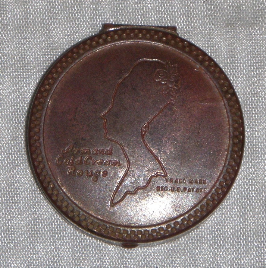 Vintage Armand Cold Cream Rouge Makeup Make-Up Kompakt 1920Er Jahre Art Deco Nouveau von ShonnasVintage