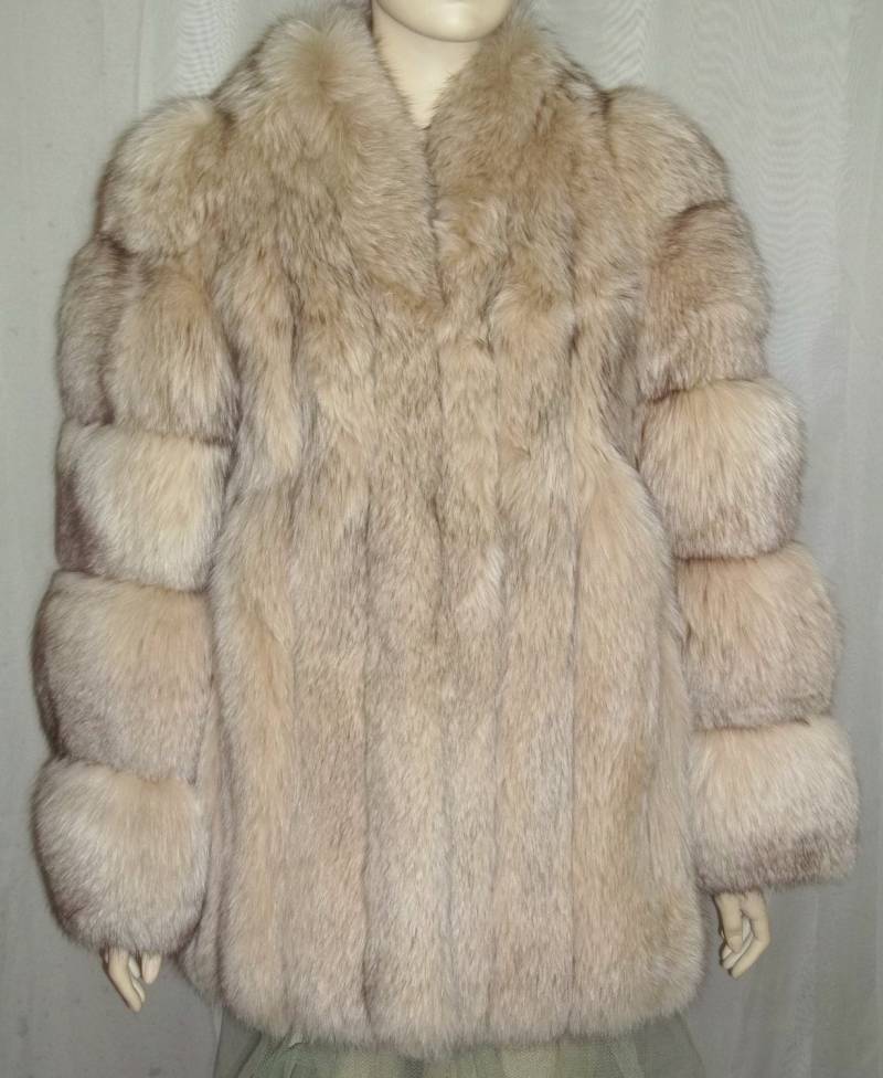 Vintage Damen Echt Fuchs Fell Jacke Mantel Small Medium von ShonnasVintage