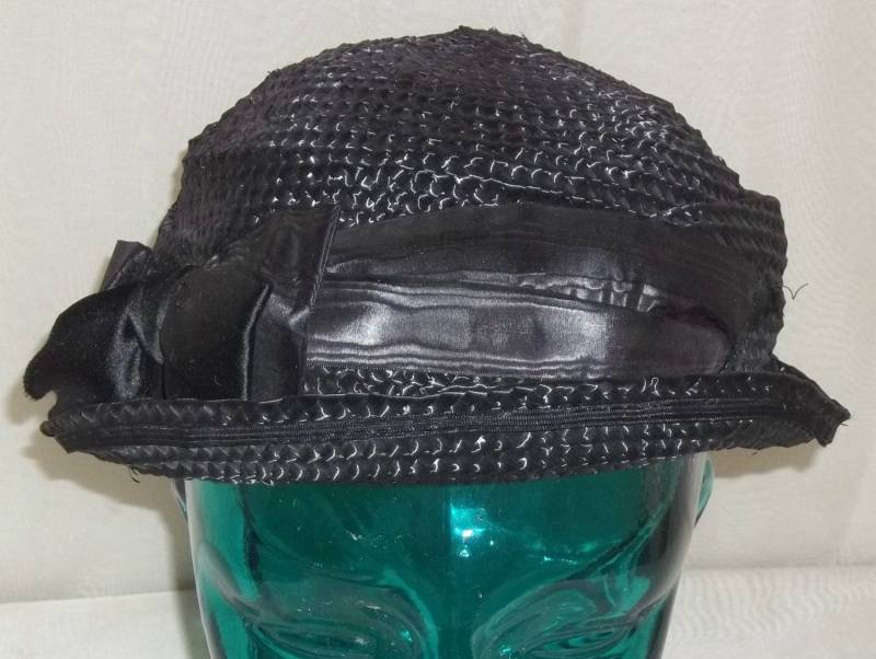 Vintage Delle Donne Stroh Raffia Chiffon Cloche Hut Kirche von ShonnasVintage