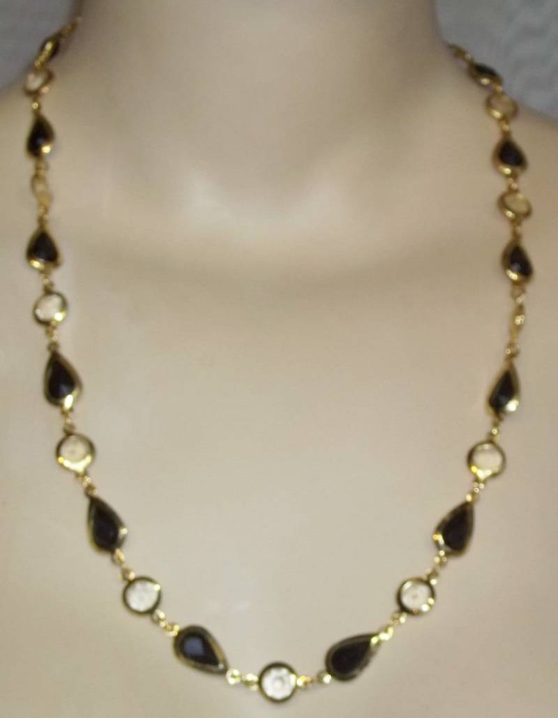 Vintage Demi Parure Halskette Clip On Dangle Ohrringe Set von ShonnasVintage