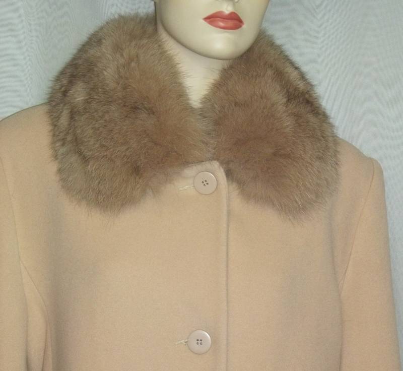 Vintage Forecaster Lammwolle Und Fuchs Pelz Langer Mantel 14 Große Damen von ShonnasVintage