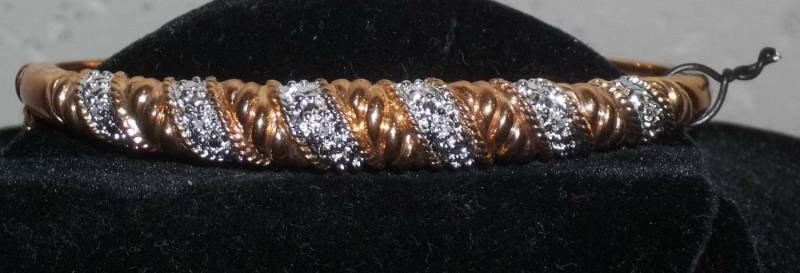 Vintage Kupfer Ton Funkeln Armreif von ShonnasVintage