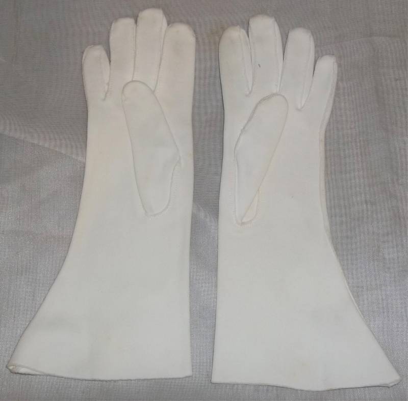 Vintage Stoff Driving Opera Handschuhe Weiß Gr. 6 von ShonnasVintage
