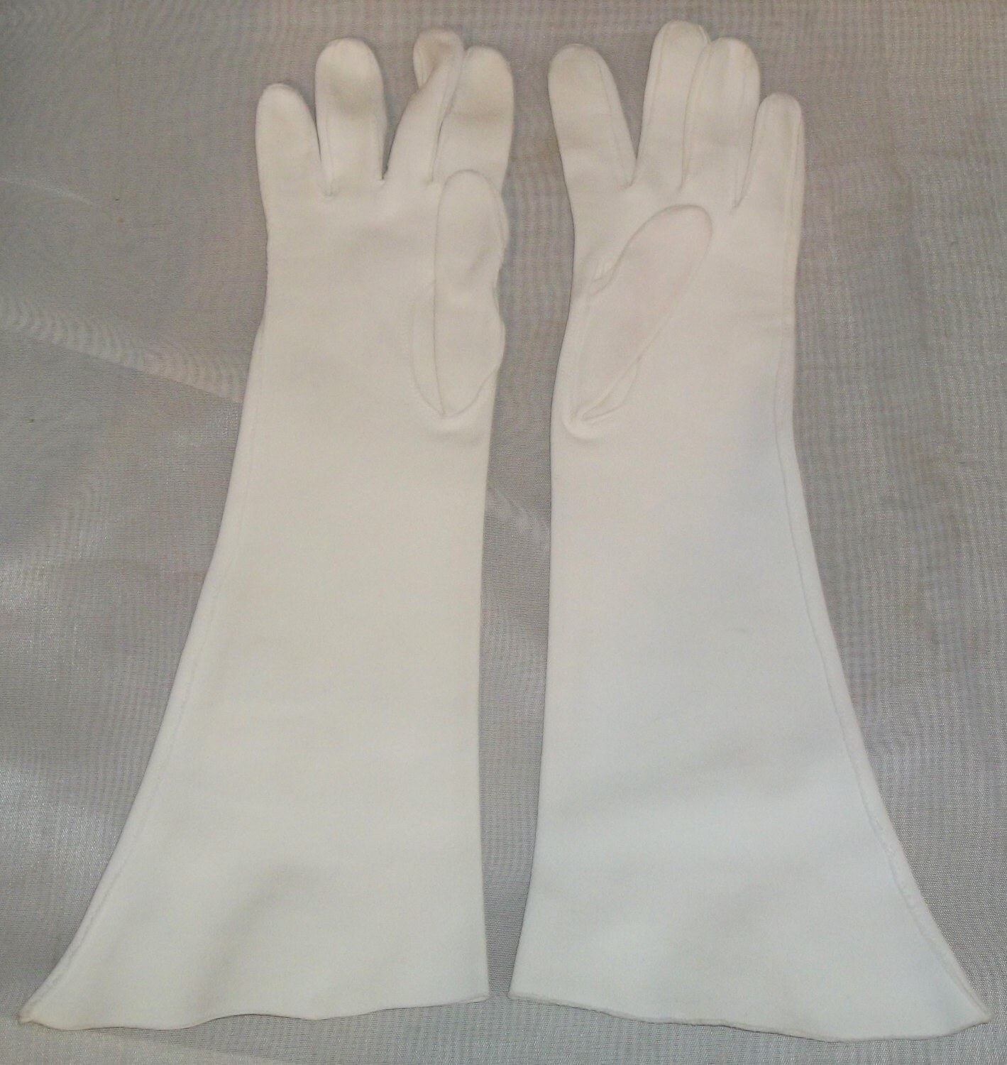 Vintage Stoff Driving Opera Handschuhe Weiß Gr. 6 von ShonnasVintage