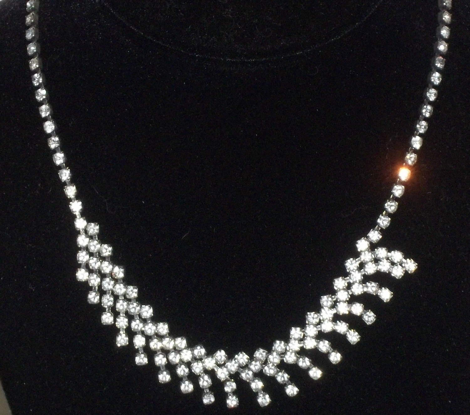 Vintage Strass Halskette Funkeln Funkelnd Bling von ShonnasVintage