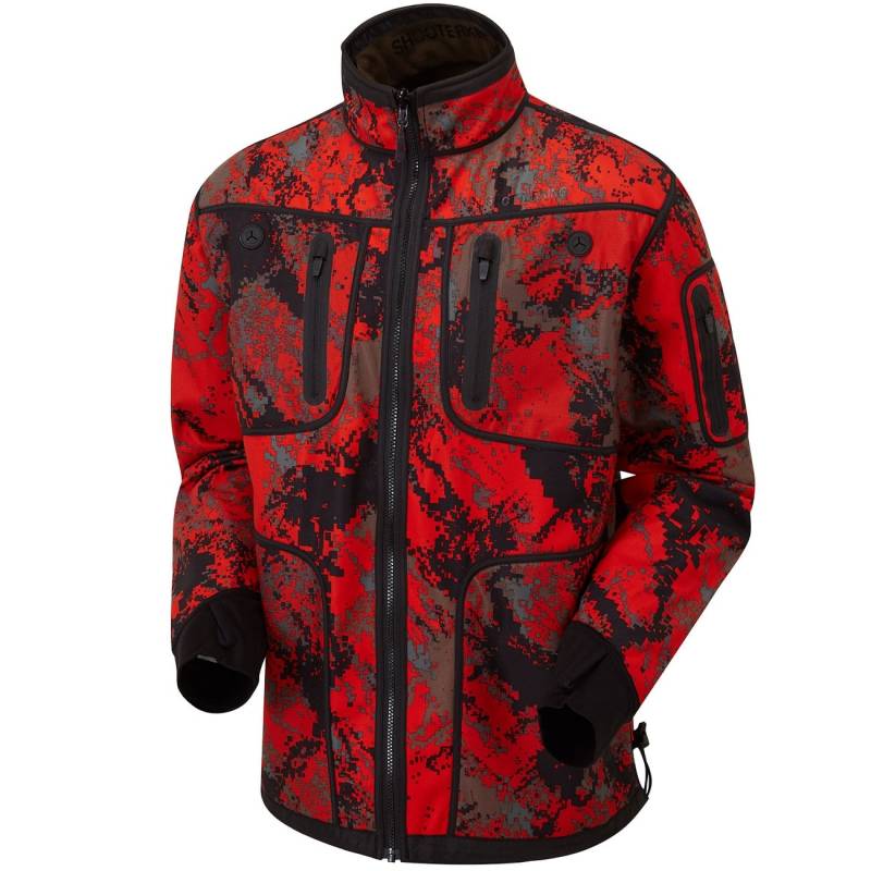 Shooterking Wendbare Fleecejacke Braun Rot von Shooterking