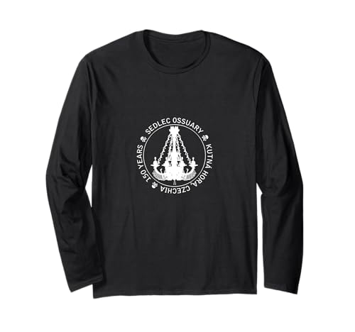 Sedlec Ossuary Knochen Kirche Jahrestag Kronleuchter Kunst Langarmshirt von Shop MechanicalWhispers Official