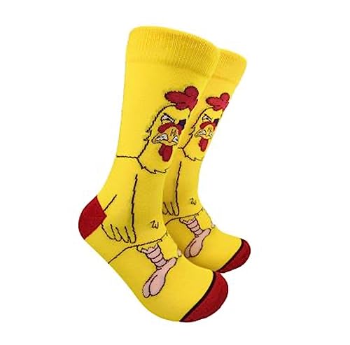 Shop-UP! Socken Grìffin Ernie das Huhn, Cartoon, Unisex, Schwarz , 43 von Shop-UP!