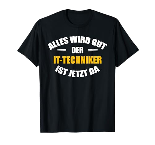Shop für IT-Techniker - Herren T-Shirt Schwarz S - Klassisch - U-Ausschnitt - Kurzarm - Polyester 100% - Humor - Klein von Shop für IT-Techniker