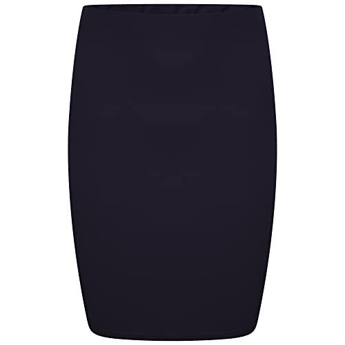 Shop & Stop Damen Bleistift-Mini-Scuba-Jersey-Rock, dehnbar, elastisch, figurbetont, Übergrößen 34-46, navy, 32 von Shop & Stop