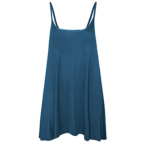Shop & Stop Damen Mini-Kleid, bedruckt, ärmellos, Übergröße, Größe 42-54, blaugrün, 42/44 von Shop & Stop