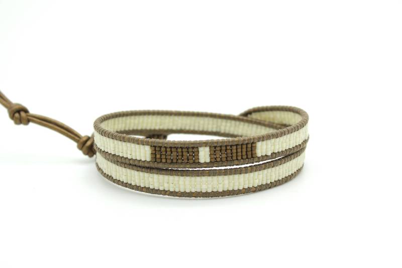 Dunkle Creme Und Metallic Dunkel Gold 2 Wickelarmband Kansas Leder Dunkle Creme Und Metallic Dunkel Gold 2 Wickelarmband Kansas Leder von Shop308