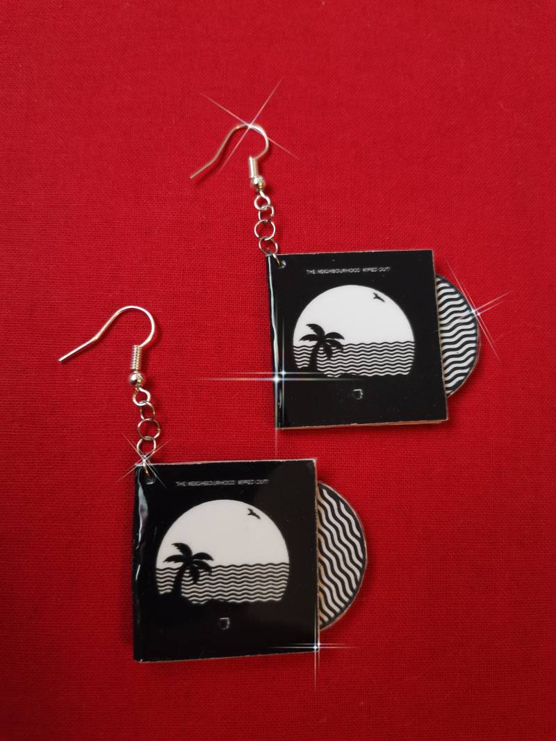 Ausgewischte Vinyl Ohrringe von ShopArrings