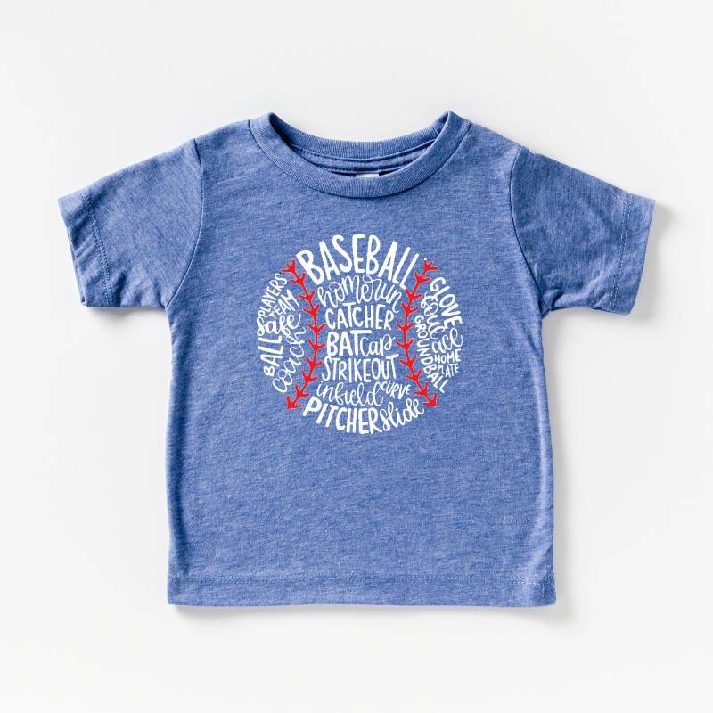 Baseball Typografie Kleinkind/Baby Tshirt von ShopBeauandBelle