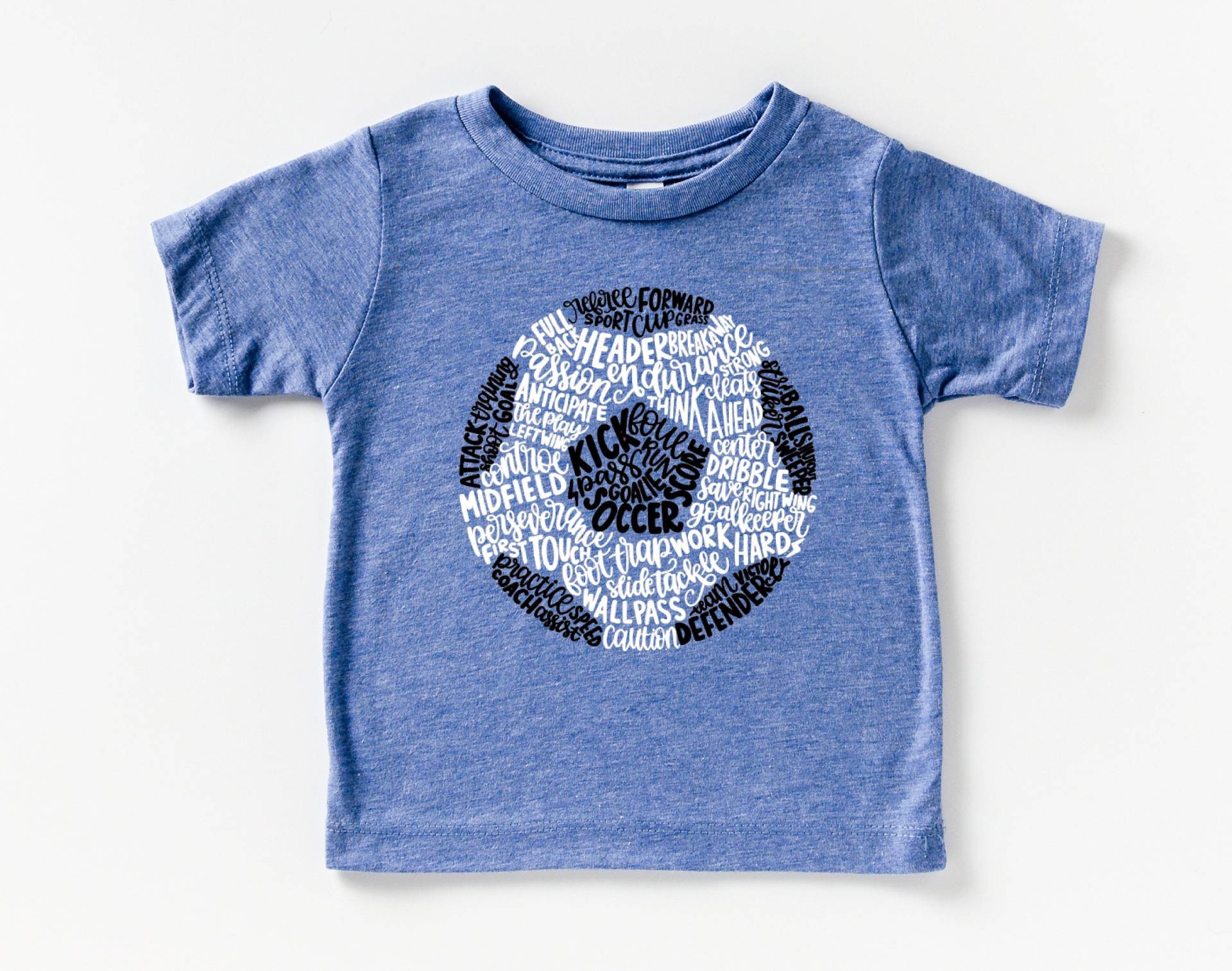 Fußball-Typografie Kleinkind -/Baby-T-Shirt, Kindersport-Shirt, Premier League, Fußball, Mls von ShopBeauandBelle