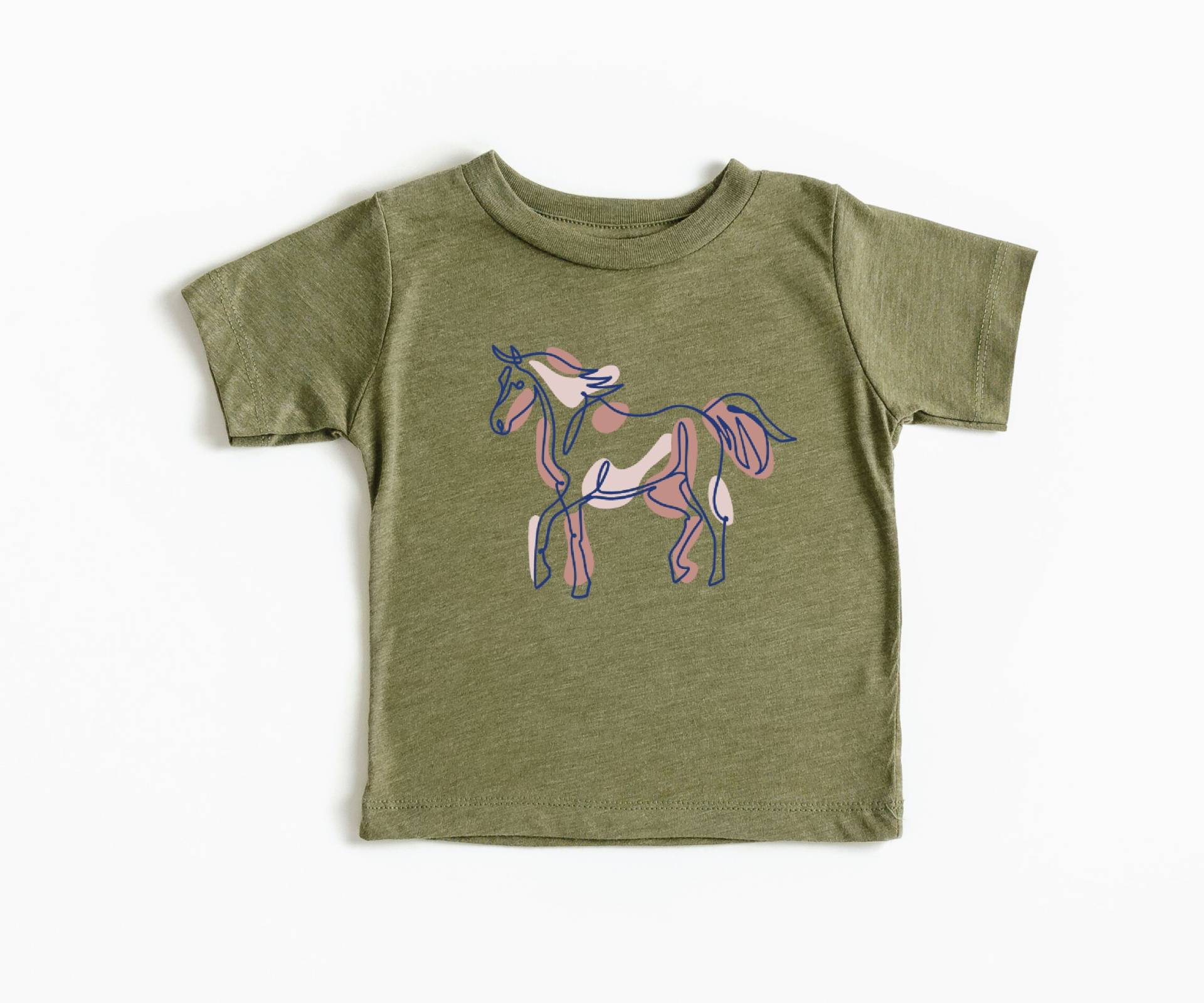 Galoppierendes Pferd Kleinkind/Baby/Jugend Tshirt, Minimalistisch, Linienzeichnung, Tiershirt von ShopBeauandBelle