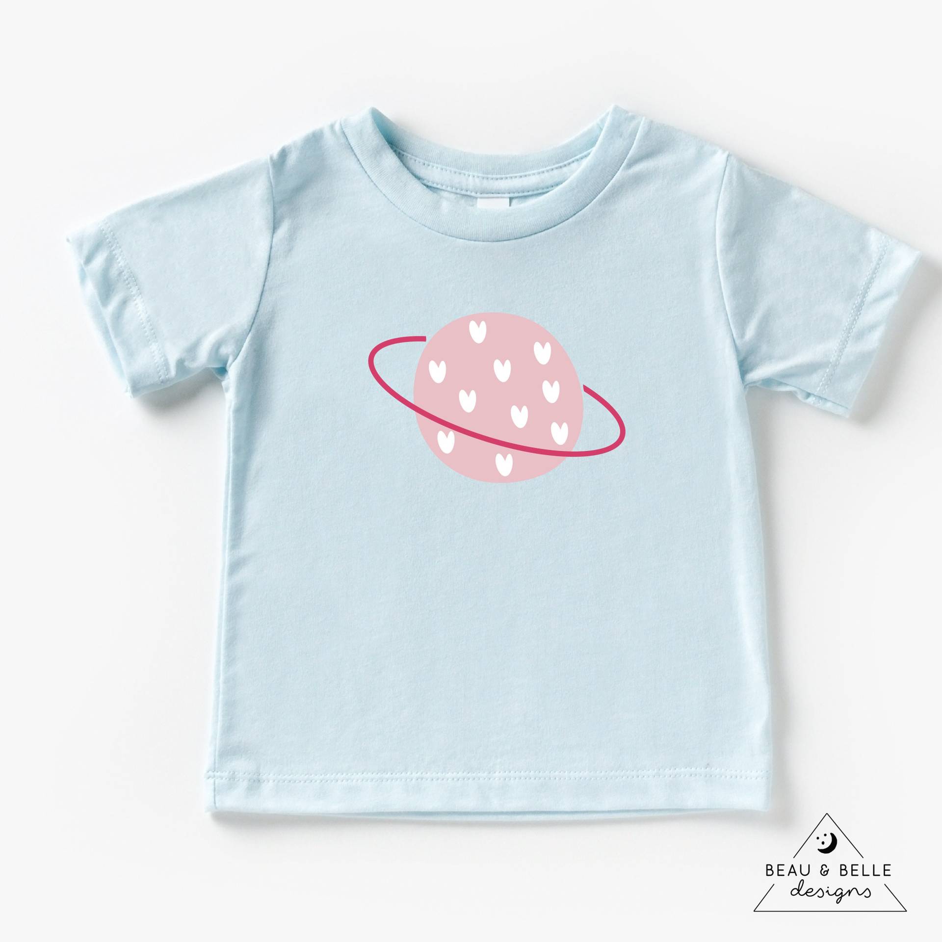 Pink Planet Kleinkind Tshirt, Weltraum, Kindershirt, Baby Shirt, Geburtstagsgeschenk, Geburtstagsshirt von ShopBeauandBelle