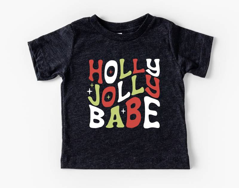 Retro "Holly Jolly Babe' Weihnacht Baby Shirt von ShopBeauandBelle