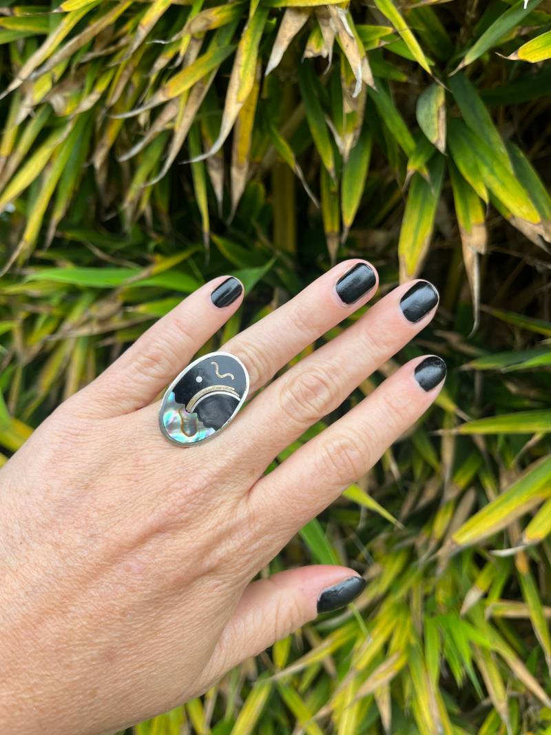 1970S Zuni Abalone Regenbogen Ring von ShopBullseye