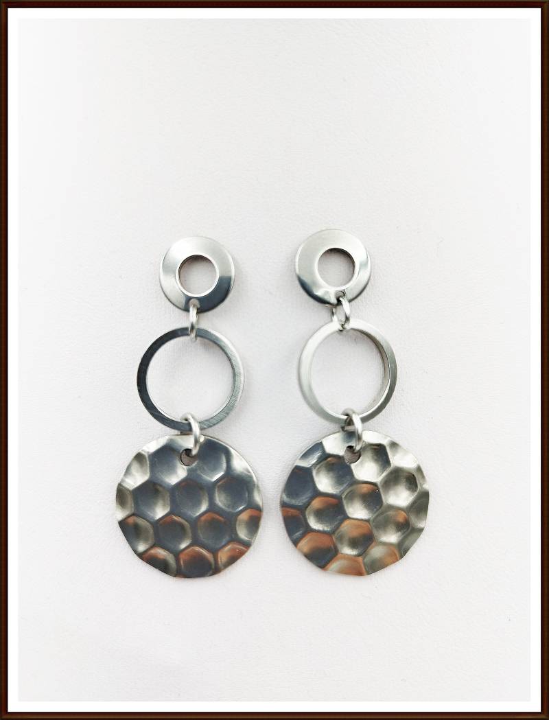 Ohrringe Ohrstecker Edelstahl Ohrhänger Rund Ringe von ShopDanysDesign