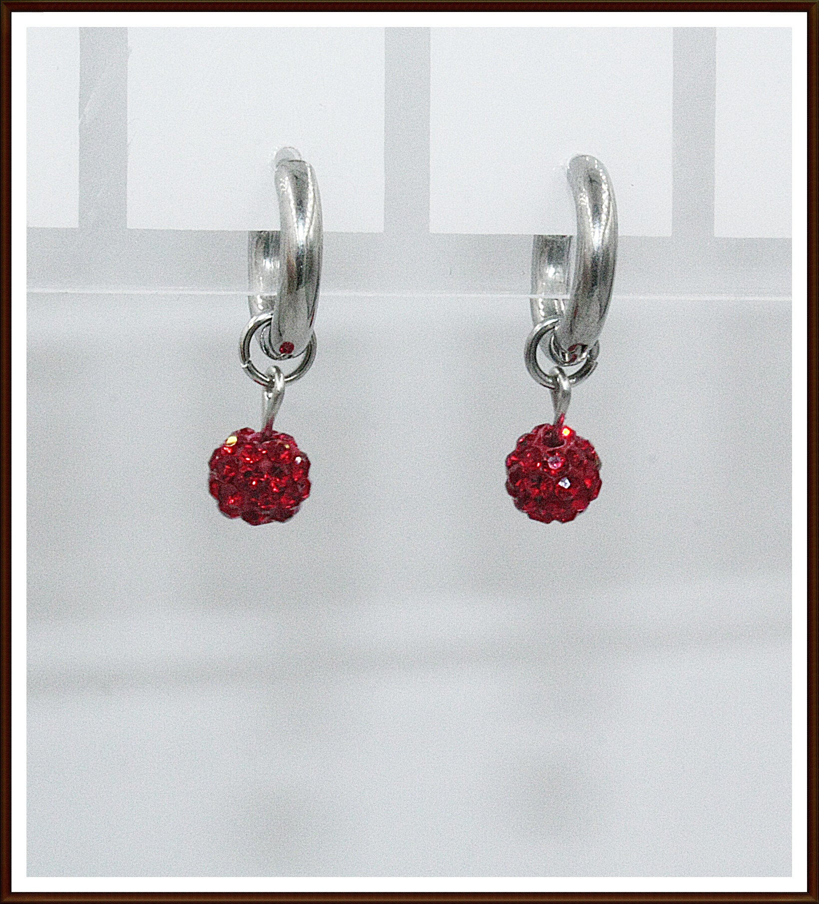 strass Creolen Ohrringe Edelstahl Ohrhänger Ring Anhänger Shamballa strass Creolen Ohrringe Edelstahl Ohrhänger Ring Anhänger Shamballa von ShopDanysDesign
