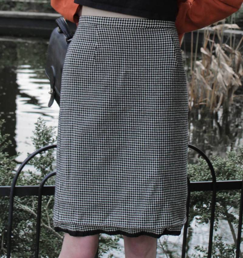 Vintage 60Er Jahre Bleistiftrock Mit Hahnentrittmuster von ShopEdgeVintage