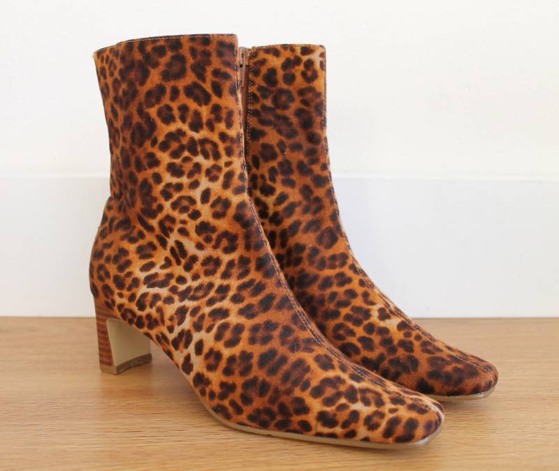 Vintage Leopard Print Schnürstiefel | Größe 6 von ShopEdgeVintage