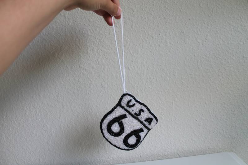 Vintage Route 66 Perlen Mini Tasche Geldbörse von ShopEdgeVintage