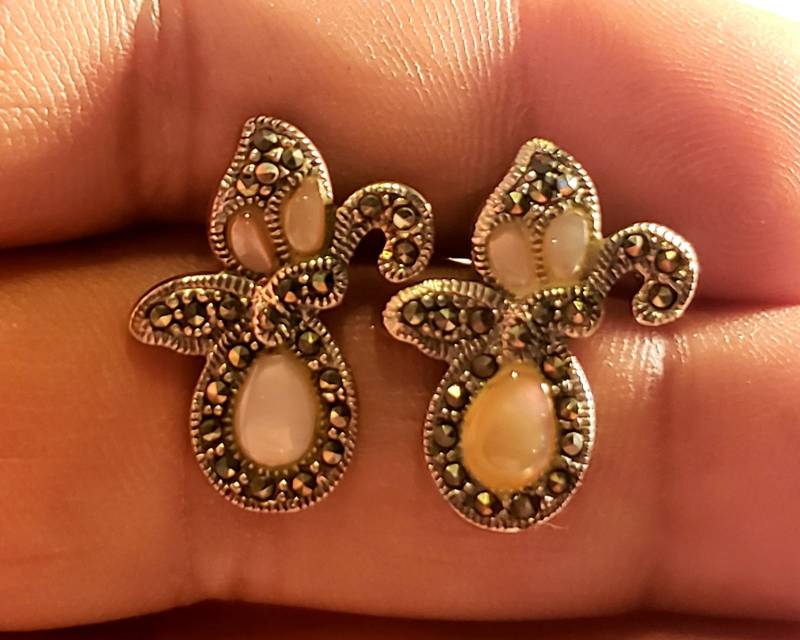 925 Sterling Silber Markasit Ohrringe - in Thaiand von ShopForACauseUSA